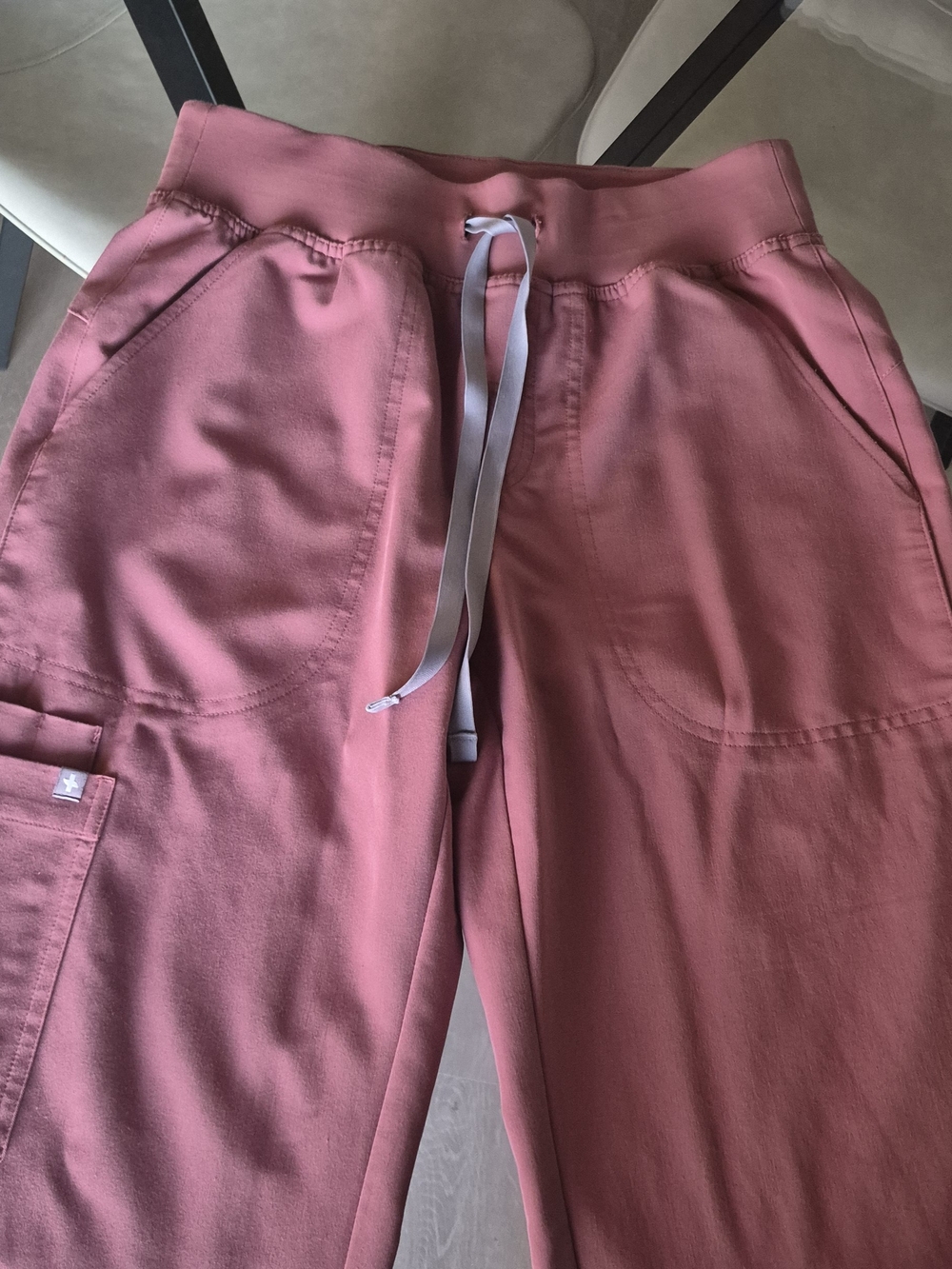 FIGS Mauve High Waisted Isabel Wide Leg